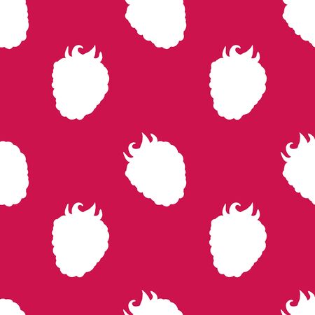 vector seamless wallpaper pattern with the image of the berries raspberriesのイラスト素材