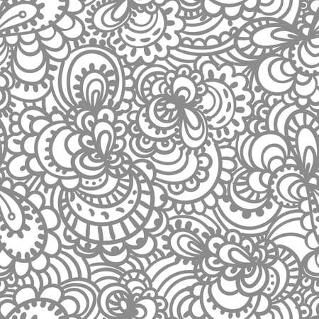 abstract pattern, lace, ruffles, flowers, in the style of Doodleのイラスト素材