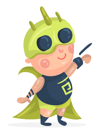 cute superhero kidsのイラスト素材