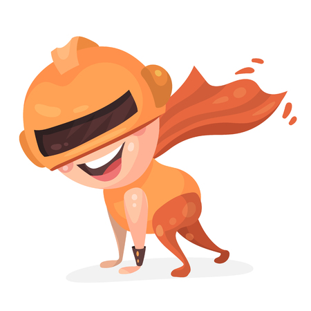 cute superhero kidsのイラスト素材