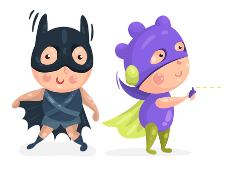 cute superhero kidsの写真素材