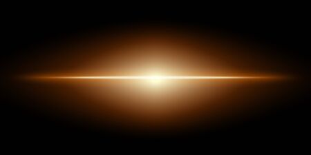 Transparent gold glowing light on a black background. Vector illustration.のイラスト素材