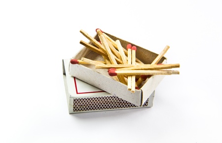 Group of matchstick isolated on white background の写真素材