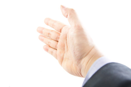 Businessman handshake isolated on white background