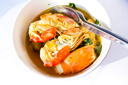 Prawns stir fried with egg in bowl