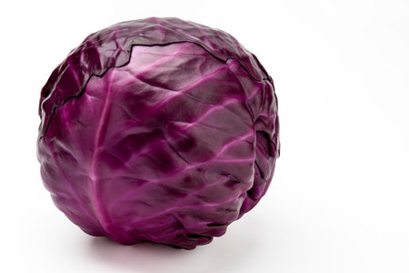 Fresh Red cabbage isolated on white background