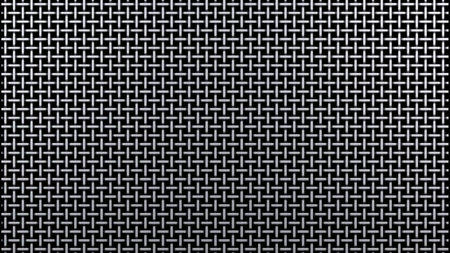 3D rendering of mesh metal background, wire screen, metal grid pattern backdropの写真素材