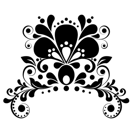 Elegant floral design elementのイラスト素材