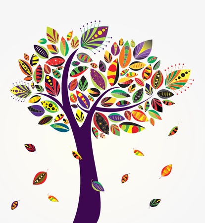Vector cute tree のイラスト素材