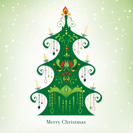 Vector Christmas tree のイラスト素材
