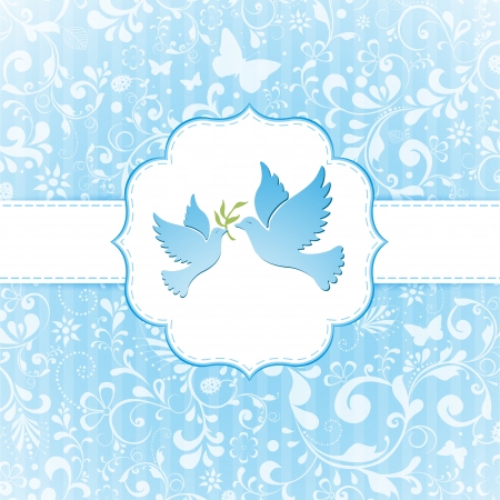 Vector elegant frame with flower illustration background のイラスト素材