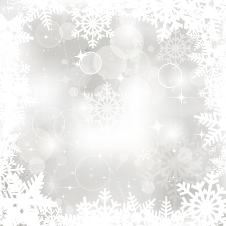Vector glittering silver Christmas background のイラスト素材