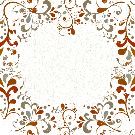 Vector floral retro greeting card.のイラスト素材