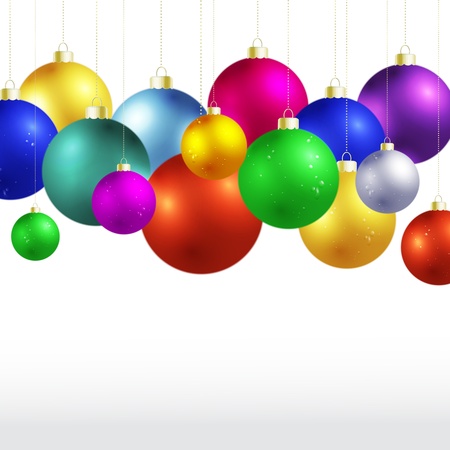 Vector many Christmas balls.のイラスト素材