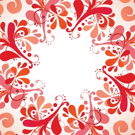 frame with floral design のイラスト素材