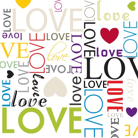 seamless love heart shape pattern のイラスト素材