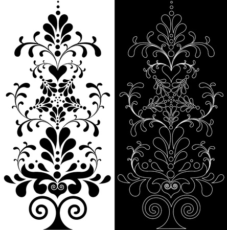 Beautiful decoration floral design element のイラスト素材