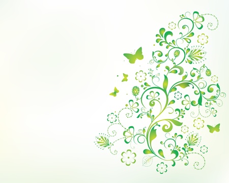 beautiful floral background illustration.のイラスト素材