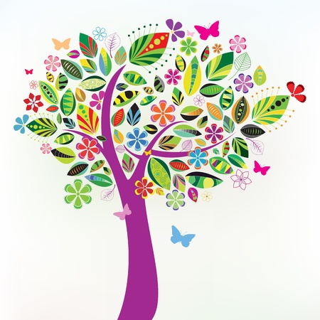 beautiful tree.のイラスト素材