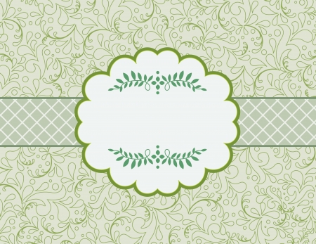 vintage styled card with floral ornament background.のイラスト素材