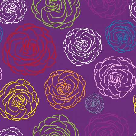 elegant seamless flower illustration background のイラスト素材