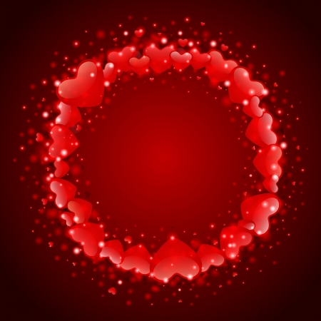 Valentine s day card with hearts のイラスト素材