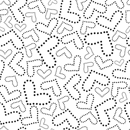 elegant dotted heart seamless pattern のイラスト素材