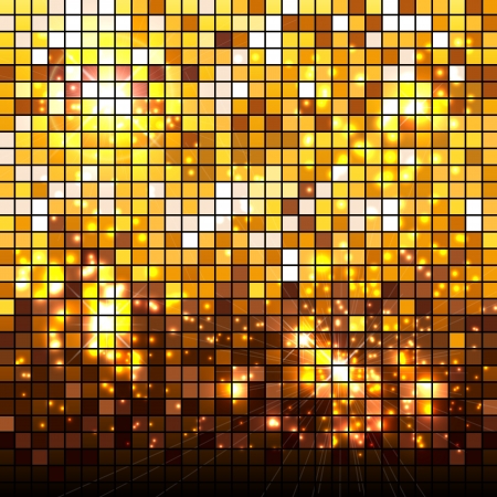 Light golden mosaic background. のイラスト素材
