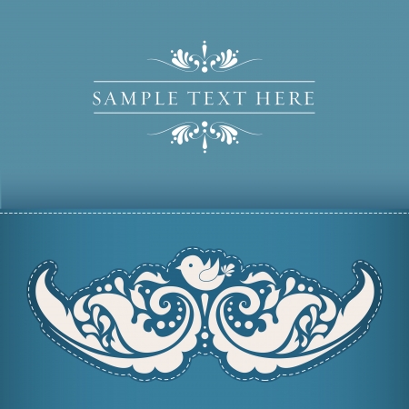wedding card or invitation with floral ornament background. Perfect as invitation or announcement.のイラスト素材
