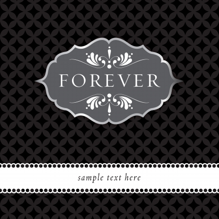 wedding card or invitation with floral ornament background. Perfect as invitation or announcement.のイラスト素材