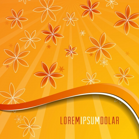 Vector festive summer card. Background with  hand drawing flower.のイラスト素材