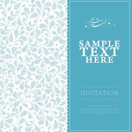 wedding card or invitation with floral ornament background. Perfect as invitation or announcement.のイラスト素材