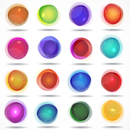 set of colorful buttons.のイラスト素材