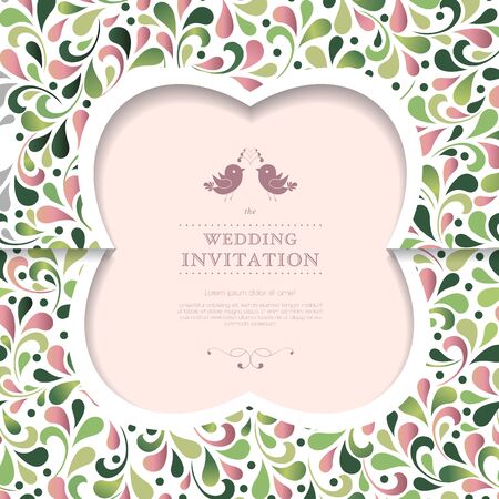 Stylish luxury wedding invitation cardのイラスト素材