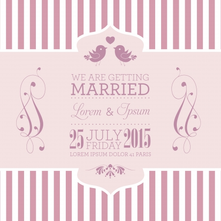 Beautiful template frame design for greeting card  Perfect as invitation or announcement  のイラスト素材