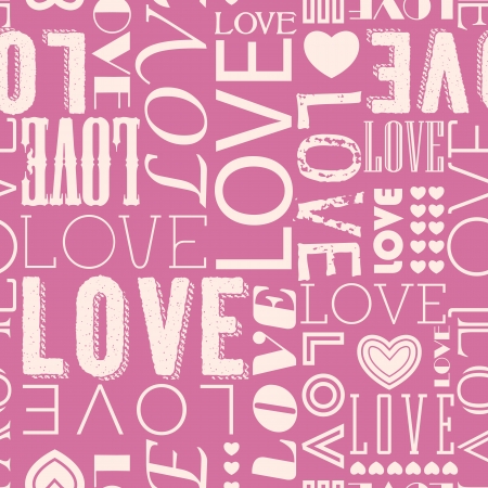 Seamless love heart shape pattern のイラスト素材