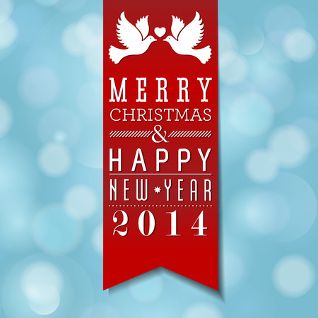 Merry Christmas and Happy New Year card designのイラスト素材