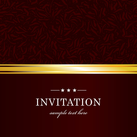 Vintage gold frame on black floral backgroundのイラスト素材