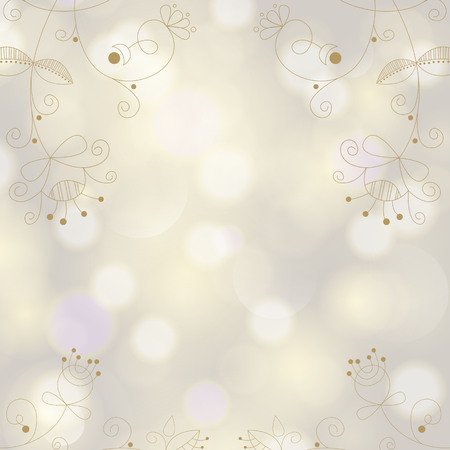 Wedding card or invitation with floral ornament backgroundのイラスト素材