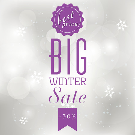 Winter sale poster with glittery lights silver abstract Christmas background のイラスト素材
