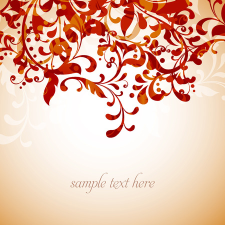 Vintage card with floral ornament design.のイラスト素材