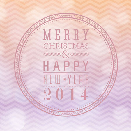 Merry Christmas and Happy New Year card design. Perfect as invitation or announcement.のイラスト素材