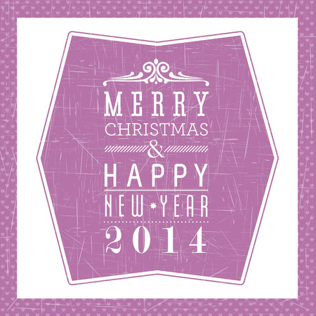 Merry Christmas and Happy New Year card design. Perfect as invitation or announcement.のイラスト素材