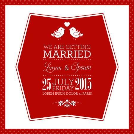 Wedding card or invitation with floral ornament background. Perfect as invitation or announcement.のイラスト素材