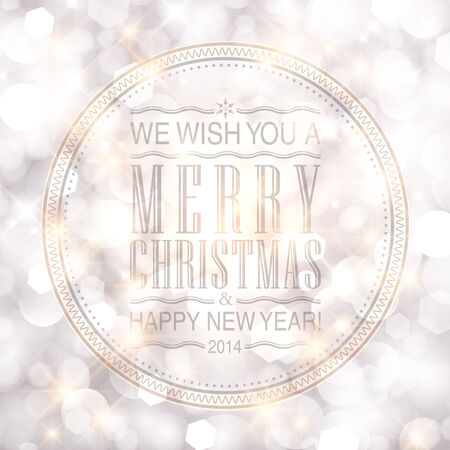 Merry Christmas and Happy New Year card design.  のイラスト素材