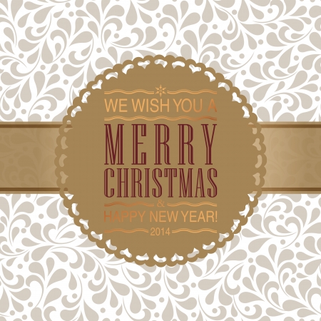 Ornate frame for Christmas invitation card.  のイラスト素材