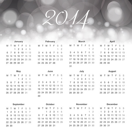 Calendar 2014 - template design.のイラスト素材