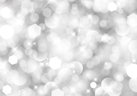 Glittery lights silver abstract Christmas background. For vector version, see my portfolio.のイラスト素材