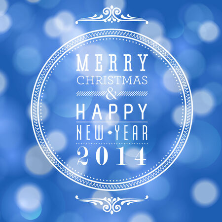 Merry Christmas and Happy New Year card design. Perfect as invitation or announcement.のイラスト素材