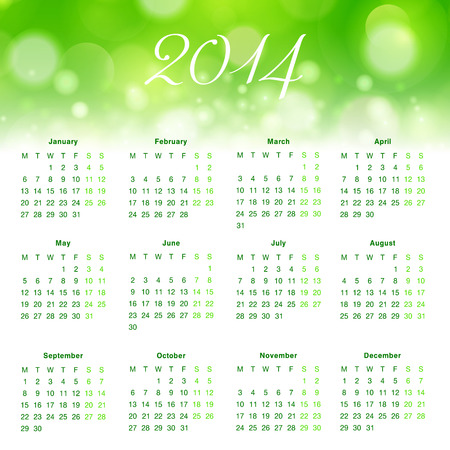Calendar 2014 - template design.のイラスト素材